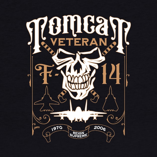 F-14 Tomcat Veteran Aviation Skull 1970 to 2006 by hobrath